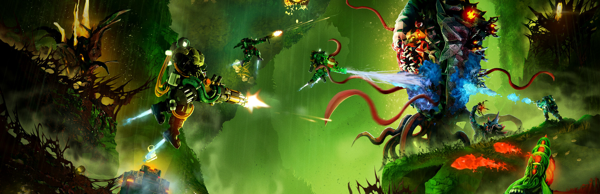 Wide banner of game Deep Rock Galactic