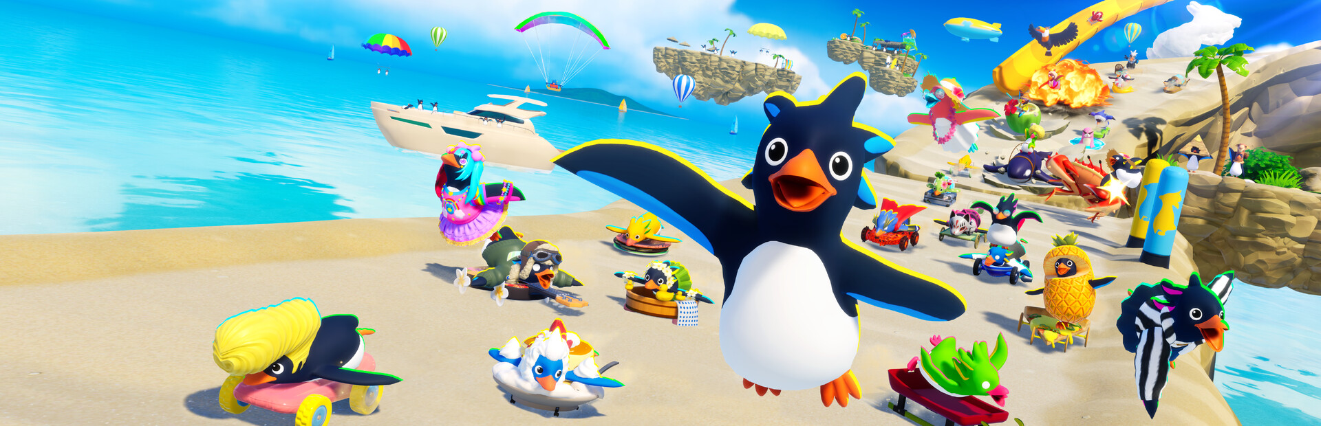 Wide banner of game Faaast Penguin